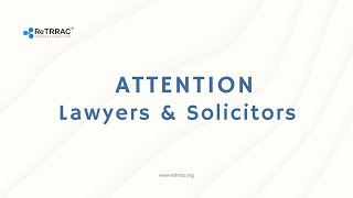 Lawyers amp Solicitors  ReTRRAC Global [upl. by Dowski]