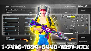 NEW UPDATE 34🔥BEST SENSITIVITY CODE  CONTROL SETTINGS BGMIPUBG MOBILE [upl. by Bunde]