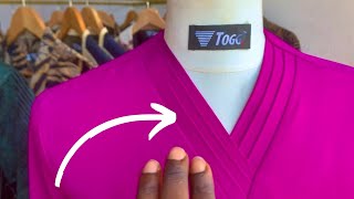 Vneck pleat design tutorial step by step [upl. by Yearwood]