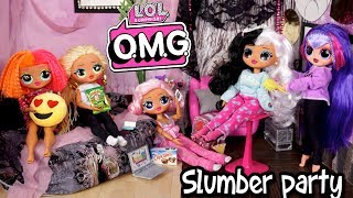 Barbie LOL Doll Family Night Routine  Sleepover Party with OMG Dolls [upl. by Noseimaj182]