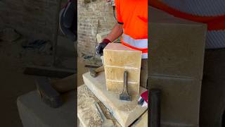 Stonework part 8 stonewalling walling asmrsounds asmr stonework sandstone [upl. by Aerdnaed]