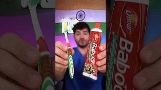 Indian Toothpaste And Toothbrush 🦷🪥 vs USA 🇺🇲 short shorts youtubeshorts [upl. by Yraek664]