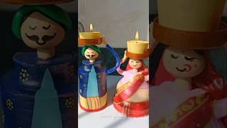 Diwali Craft  Doll Candle Holder 🪔🎇 youtubeshorts diwali candleholder diy [upl. by Burwell]