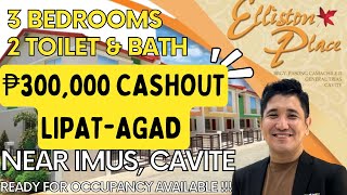 ELLISTON PLACE  Near Imus Cavite  3bedroom 2cr  300k cashout lipat agad  Tour20 [upl. by Lashar]