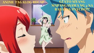 PAANO PINAG AAGAWAN NG 4 NA PSYCHO GIRL ANG 1 LALAKI DAHIL SA LIBRONG KISS NOTE TAGALOG ANIME RECAP [upl. by Assirec]