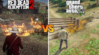 GTA 5 VS RDR 2  Which is more Realistic [upl. by Einal]