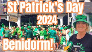 Benidorm  St Patricks day 2024 [upl. by Seiber]