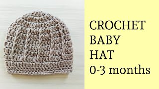 You Must Try This Fast Crochet Baby Hat 03 Months  Beginner Friendly Pattern [upl. by Anillek]