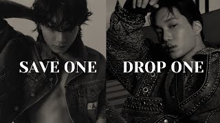 KPOP GAME Save one Drop one Male Idols Edition HARD 2 [upl. by Atnim]