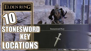 Elden Ring  10 Stonesword Key Locations  17 Stonesword Keys [upl. by Melvena]