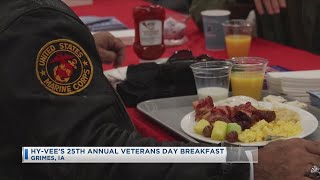 HyVees 25th Annual Veterans Day Breakfast [upl. by Ainyt974]