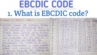 EBCDIC CODE kya hai in hindiwhat is EBCDIC codebinary coding methods with EBCDIC code amp example [upl. by Vinni]