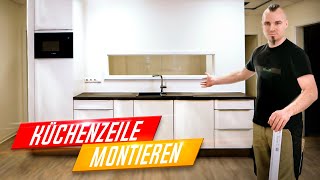 Küchenmontage Küche selber aufbauen Küche aufbauen Küchenzeile aufbauen Zeitraffer in 4K [upl. by Wilmar471]