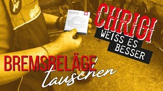 Chrigi weiss es besser Bremsbeläge wechseln  mofakultch [upl. by Rocray523]