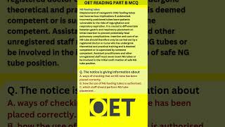 📘 OET Reading Part B Practice Question 📘OET OETReading OccupationalEnglishTest OETPreparation [upl. by Eidahs]