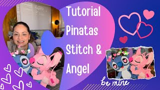 PASO A PASOComo HACER Pinatas Stitch amp Angel para san Valentin YO TE ENSEÑO Part 1 [upl. by Fields712]