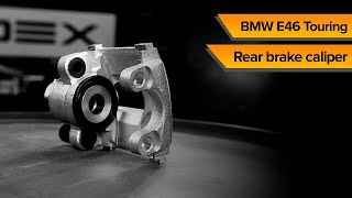 How to change rear brake caliper on BMW E46 Touring  TUTORIAL RIDEX [upl. by Kahler]