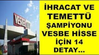 VESBE HÄ°SSESÄ° KISA SÃœREDE 22 KAT DEÄERLENMEğŸš€VESTEL BEYAZ EÅYA BÄ°ST DURMADIKÃ‡A BEN DE DURMAM DEDÄ°ğŸ”¥ [upl. by Atinav504]