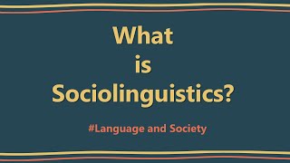 What is Sociolinguistics  Introduction to Sociolinguistics in Urdu amp Hindi  Linguistics [upl. by Aon]