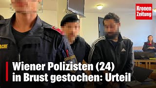 Wiener Polizisten 24 in Brust gestochen Urteil ist da  kronetv NEWS [upl. by Talbot]