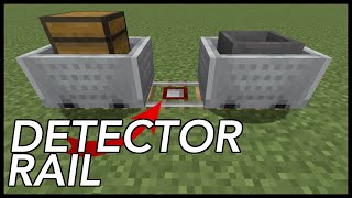 How To Use Detector Rail In Minecraft [upl. by Ping]