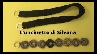 Tutorial Come fare una Tracolla alluncinetto per borsa  Manici per borse Luncinetto di Silvana [upl. by Pavier]