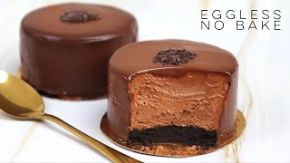 Oreo Chocolate Mousse Cake  NoBake Chocolate Mousse Cake Recipe [upl. by Adlin]