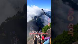 Amazing view of stairs high up in huangshan mountains in china [upl. by Euphemiah421]