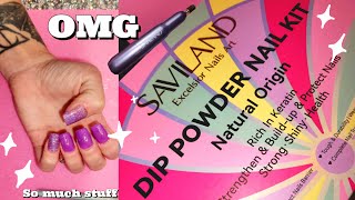 Testing a HUGE Saviland Dip Nail Kit  EFILE included Beginner Friendly Dip Nail Tutorial [upl. by Enytsuj468]