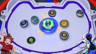 We made BEYBLADES battle against the INFINITE SPINNING TOP [upl. by Gregg337]