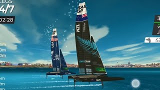 SailGP Portsmouth UK 2024F50 Class Sailing Virtual Regatta [upl. by Ainosal]