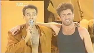 Wham  I´m Your man con Simon LeBon y Elton John El Concierto Final  Estadio Wembley 1986 [upl. by Susann]