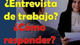 5 preguntas comunes en una entrevista de trabajo  ¿Cómo responder [upl. by Sedecrem]