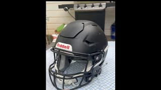 How to paint your speed flex Football helmet quottutorialquot [upl. by Einnaej]