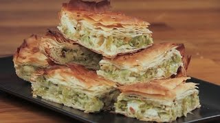 Πρασόπιτα με φέτα amp κεφαλογραβιέρα  FOOD VIDEOs [upl. by Tewfik]