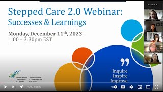 Stepped Care 20 © Webinar Successes amp Learnings [upl. by Channing]