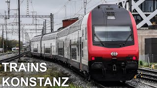 🇩🇪 🇨🇭 Trains in Konstanz amp Kreuzlingen  Züge in Konstanz und Kreuzlingen SBB amp Thurbo 2022 4K [upl. by Piscatelli]