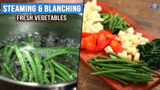 How To Blanch amp Steam Vegetables  Basic Cooking Methods  Rajshri Food  Quick amp Easy  Ruchi [upl. by Auoz164]