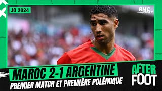 JO 2024  Football H  Maroc 21 Argentine premier match et première polémique [upl. by Yoo]