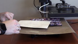 Sublimate Printing on Mouse Pad Demonstrated on Heatware Heat Press with Sublimation Print Mouse Pad [upl. by Pape716]