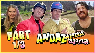 ANDAAZ APNA APNA MOVIE REACTION Part 13  Amir khan and Salman Khan [upl. by Ahsatin]