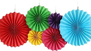 Unique fan flowers Wallhanging Decor ideasdecoration ideas using paper chartscreate new ideas art [upl. by Airret]