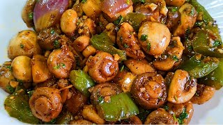 Garlic Pepper Mushrooms Stir fry  Quick Mushrooms Recipe  Mushroom StarterSide Dish [upl. by Stine333]