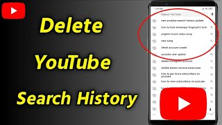 How to Delete Search History on YouTube App  YouTube New Update   Clear YouTube Search History [upl. by Airetnahs]