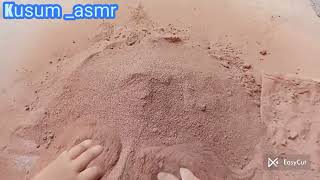 dryfloorcrumbling of my fav red sand so dusty maza aa gya💗asmrcommunity grittysandment clay [upl. by Sussman704]