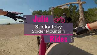 Julie Rides Sticky Icky at Spider Mountain [upl. by Akirderf610]