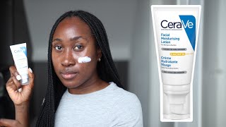 CeraVe Facial Moisturising Lotion SPF 50 Review on Dark Skin [upl. by Isac]