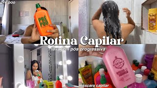 CUIDADOS COM O CABELO PÓS PROGRESSIVA 💗 ROTINA CAPILAR etapa hidratação [upl. by Corrie576]