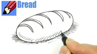 How to draw a loaf of bread real easy [upl. by Abixah]