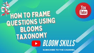 How to frame questions based on Blooms Taxonomy📖 [upl. by Ydeh295]